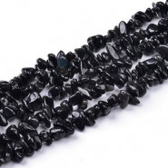 Chips stone Perlen ± 5x8mm Black Obsidian - Black